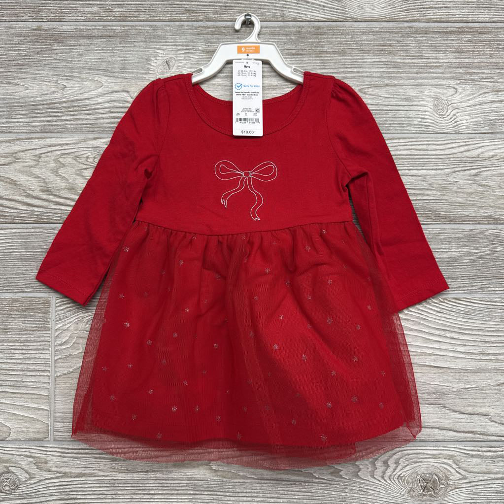 NEW LS Tulle Dress & Bloomers Bow 9M