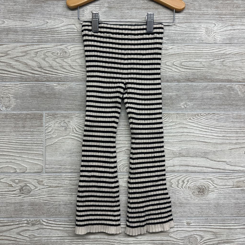 Striped Ribbed Flare Pants 3t