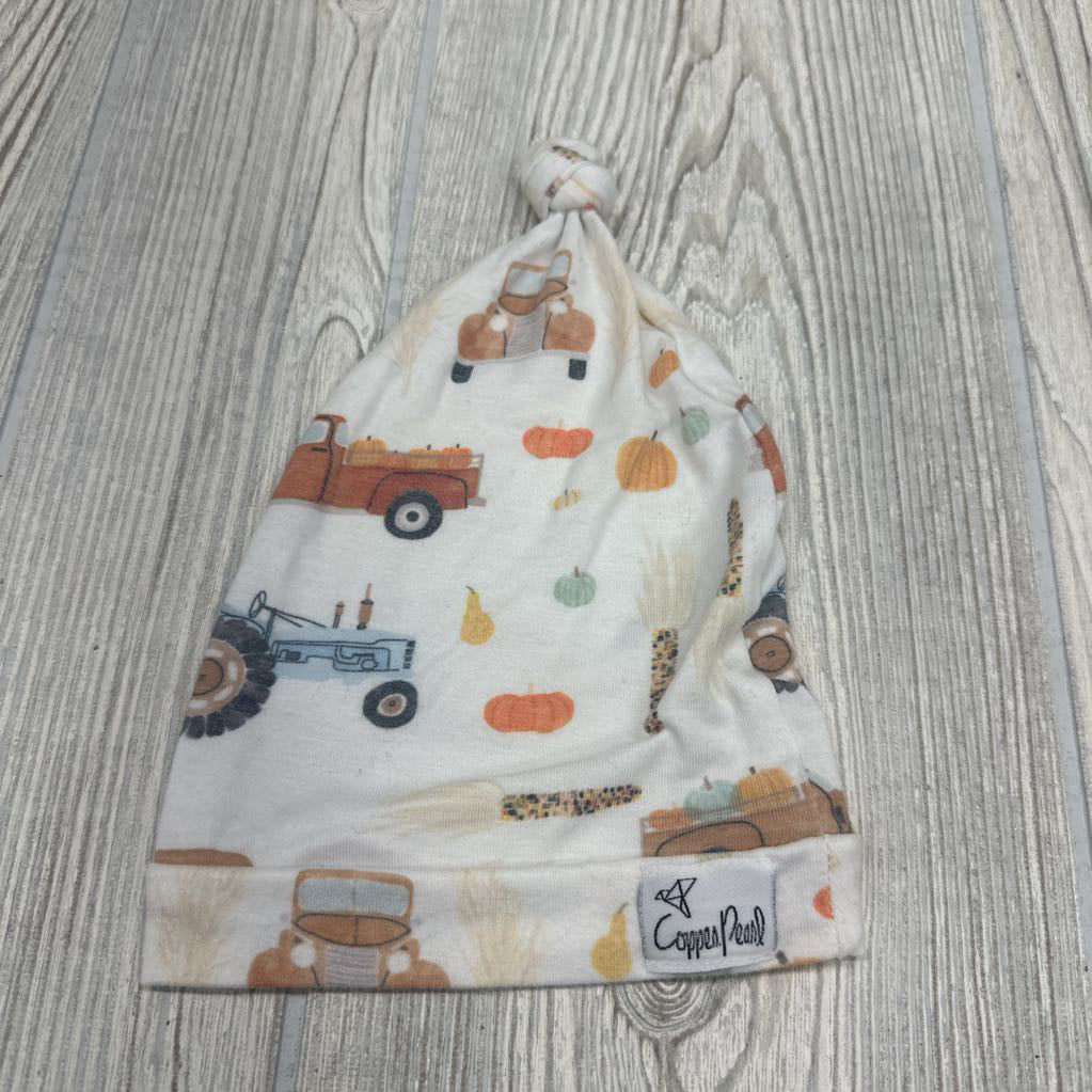 Top Knot Hat Tractor, Pumpkin