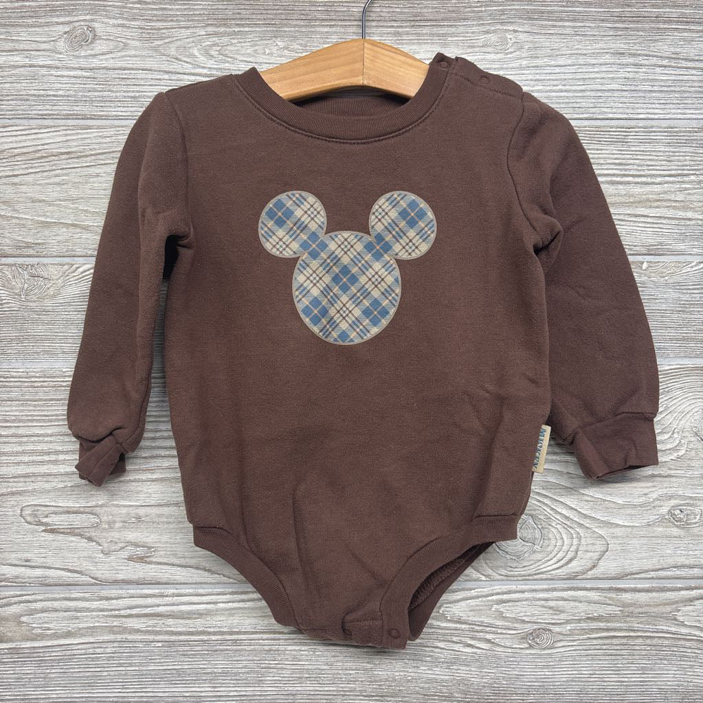 Crewneck Bodysuit Plaid Mickey 18M
