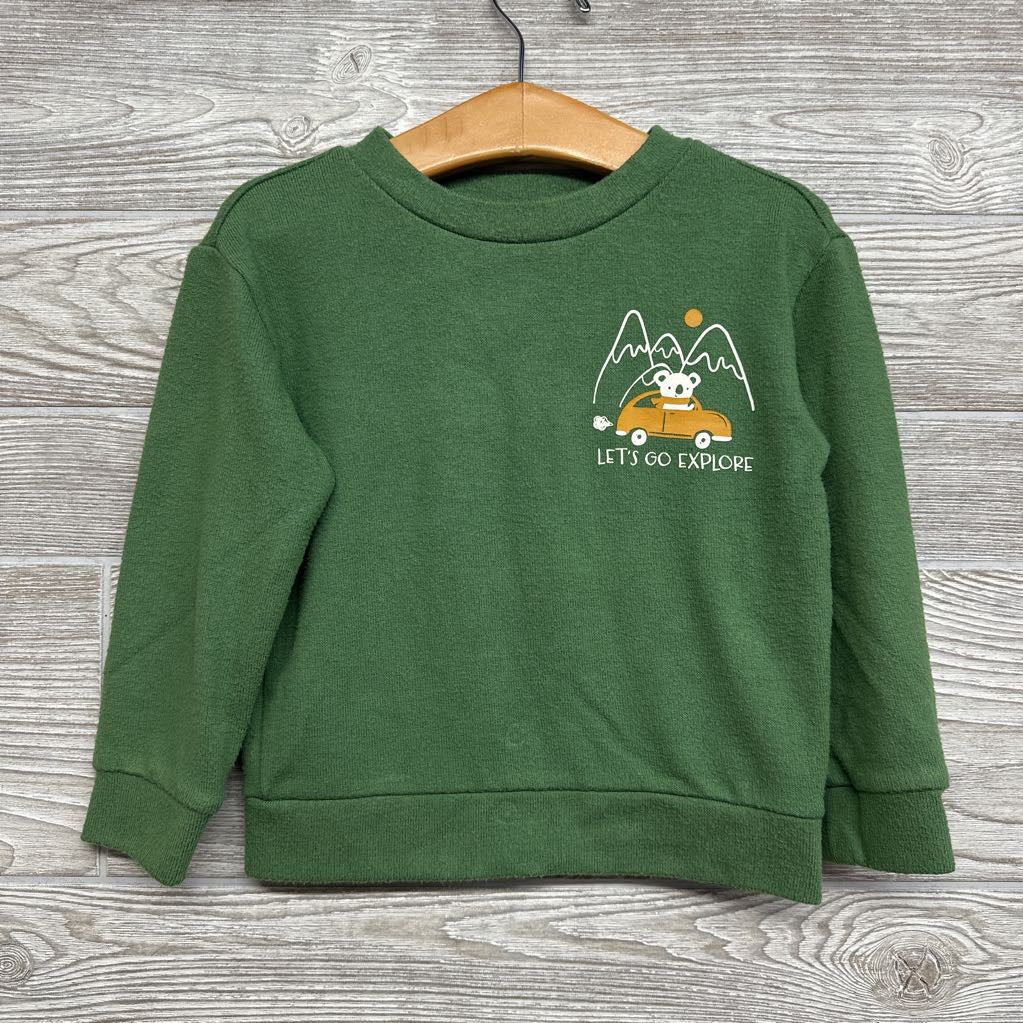 LS Hacci Shirt Let's Go Explore 2T