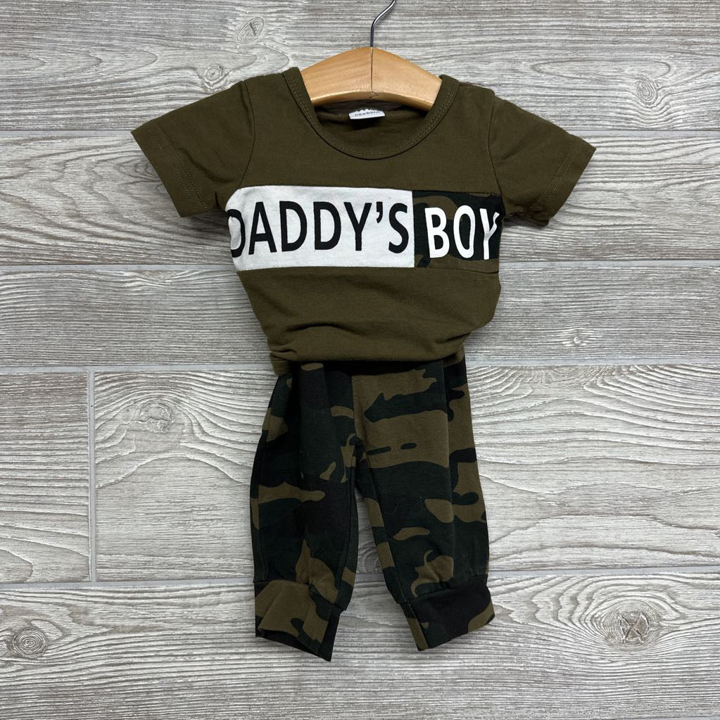 Bodysuit Daddy's Boy & Camo Pants NB