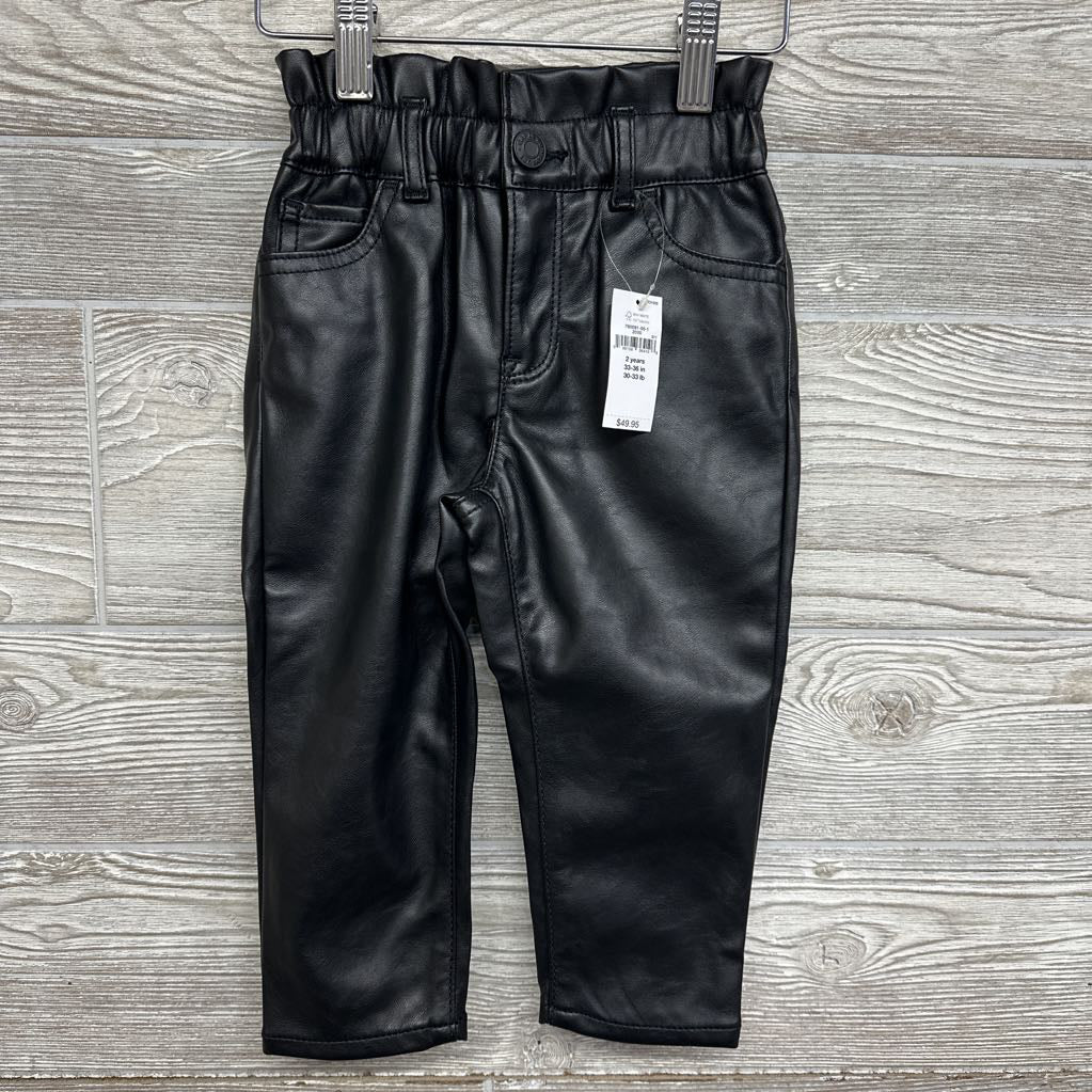 NEW Faux Leather Pants 2t