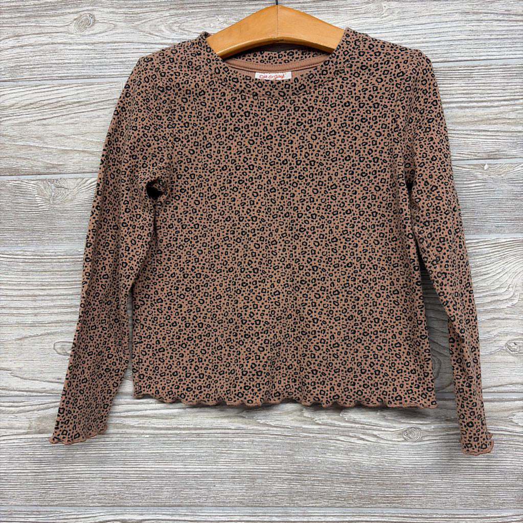 LS Ribbed Shirt Animal Print 5T