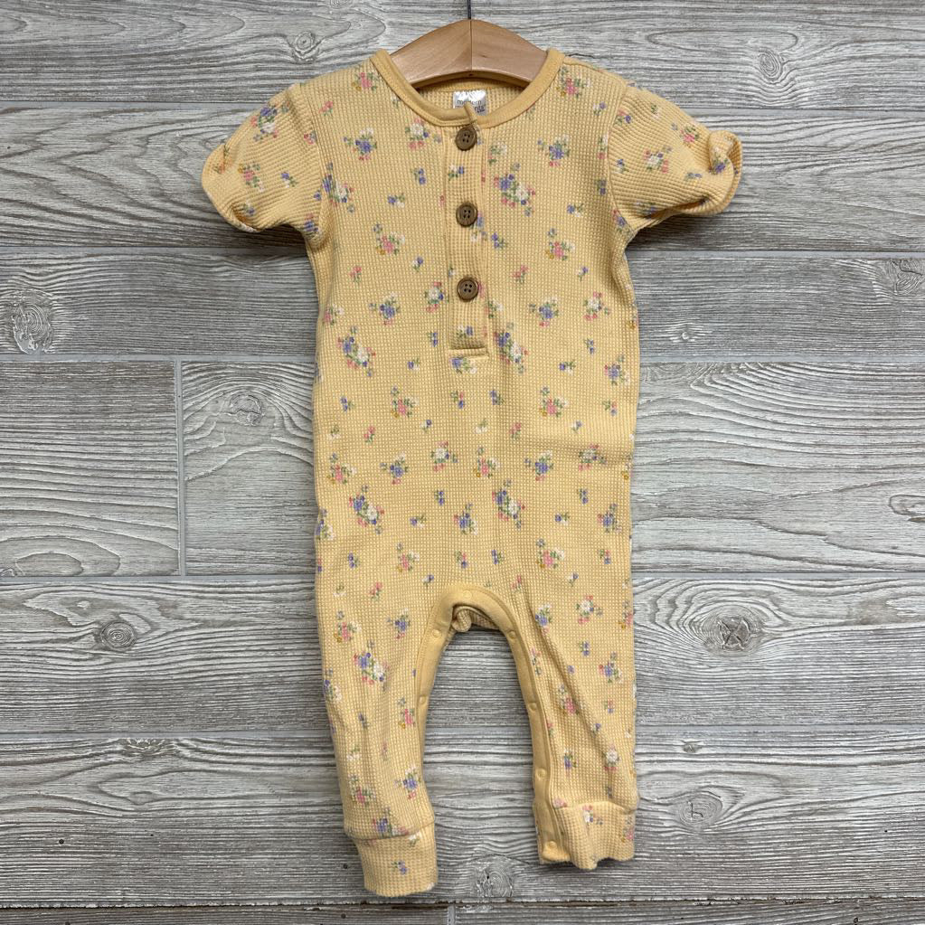 Waffle Knit Outfit Flowers 12M