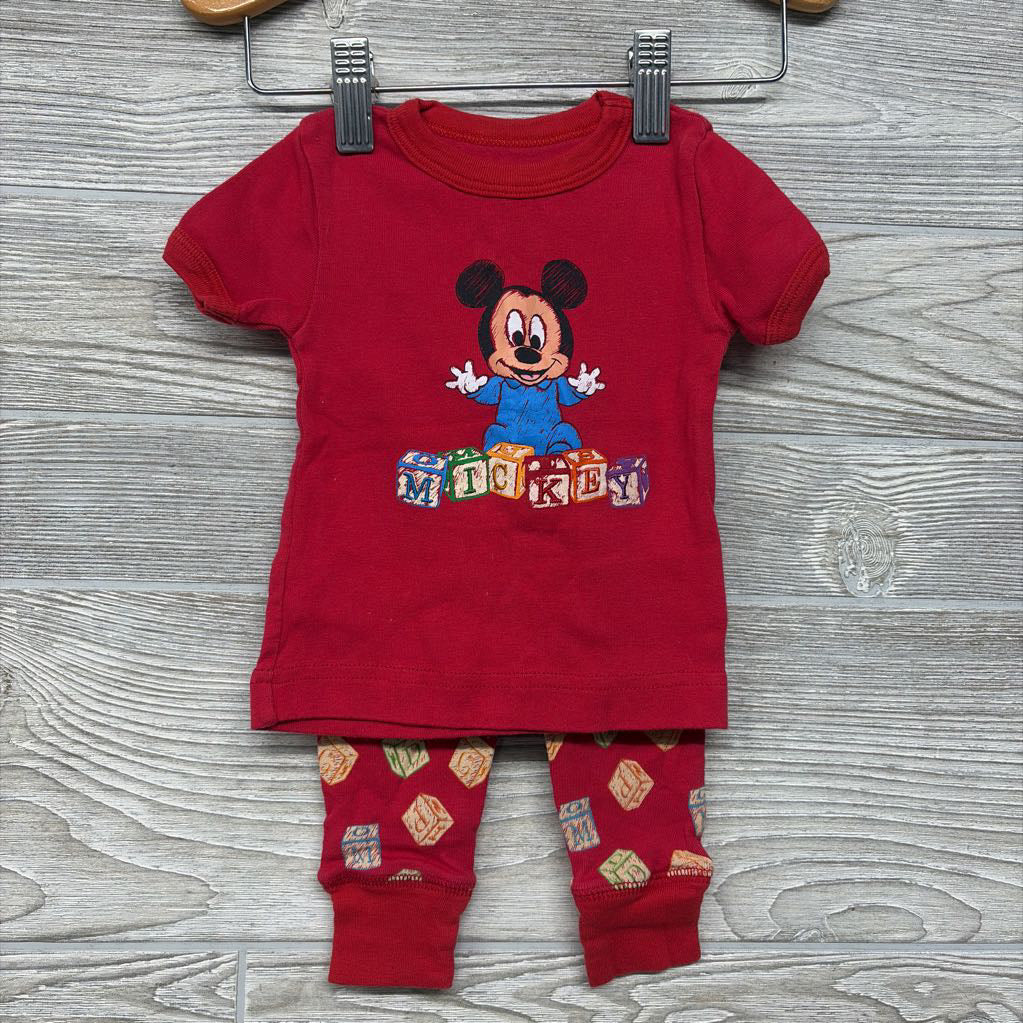 2 Pc PJs Mickey Mouse Blocks 12M
