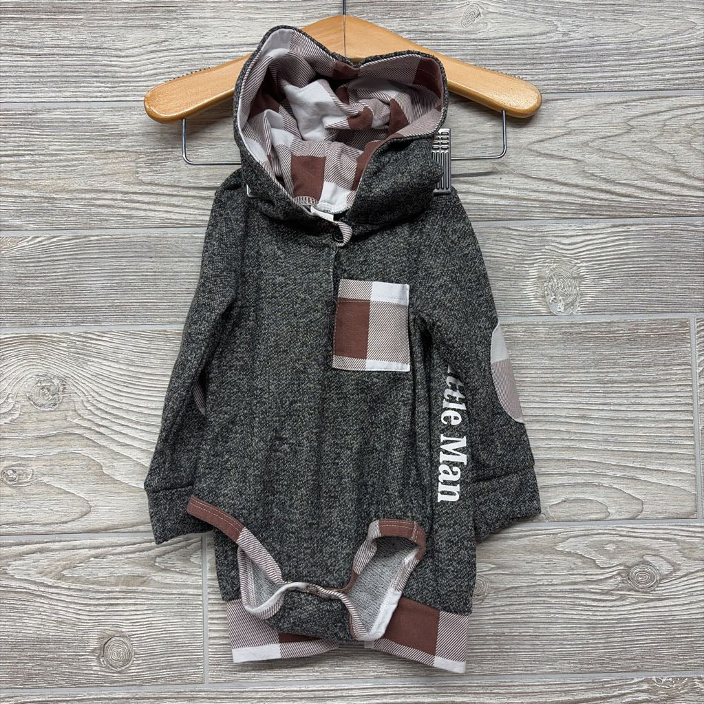 LS Bodysuit W/ Hood & Joggers Little Brother 3-6M