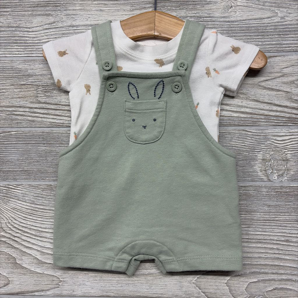 Shortalls & Shirt Bunnies Carrots NB