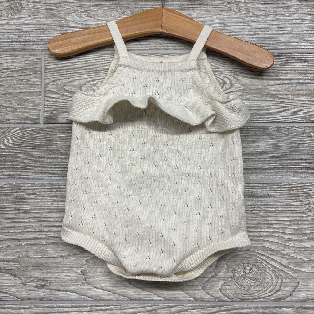 Knit Tank Romper Ruffel 3-6M