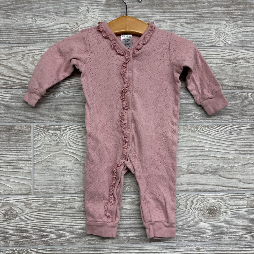 LS Pointelle Outfit Ruffle 3-6M