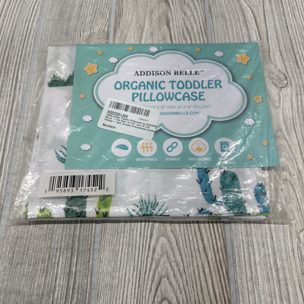 NEW Organic Toddler Pillow Case Cactus
