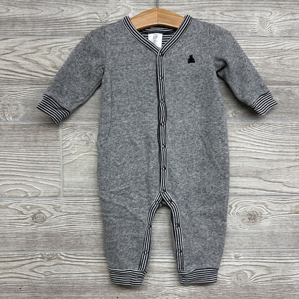 LS Snap Outfit Stripes 6-9M