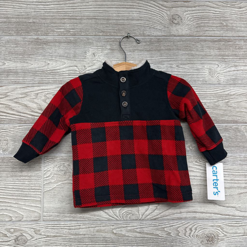 NEW Fleece 1/4 Button Pullover 9M