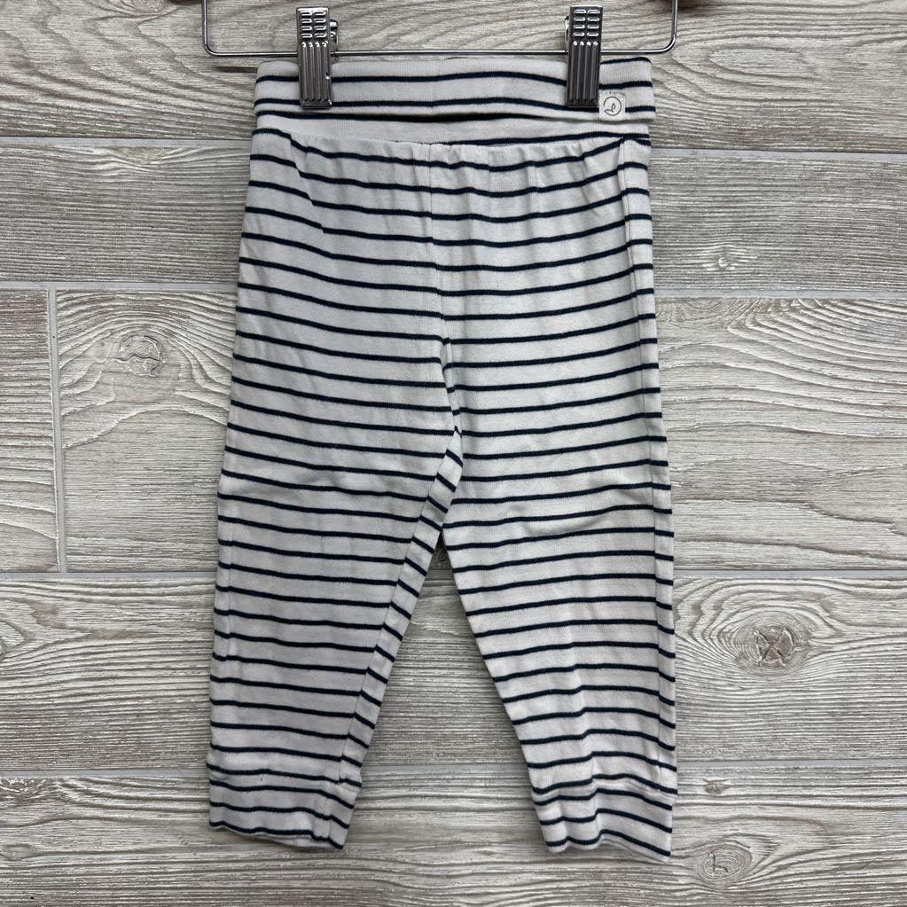Organic Roll Over Band Striped Pants 18M