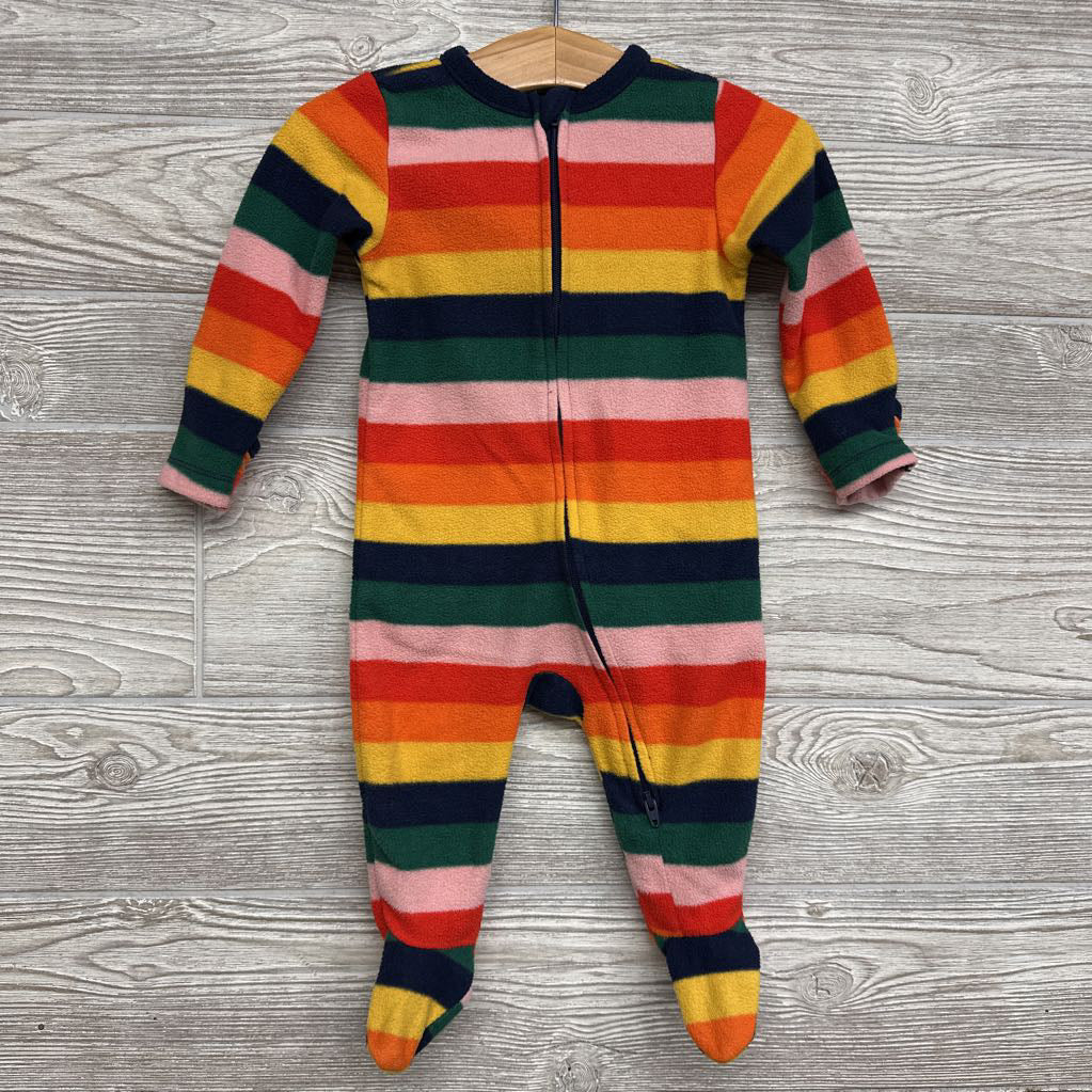 Fleece Sleeper Stripes 6-9M