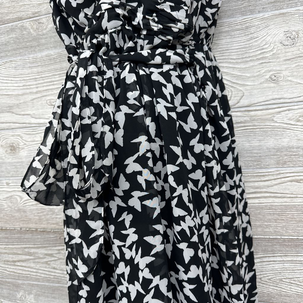 Sleeveless Sheer Dress Butterflies Large