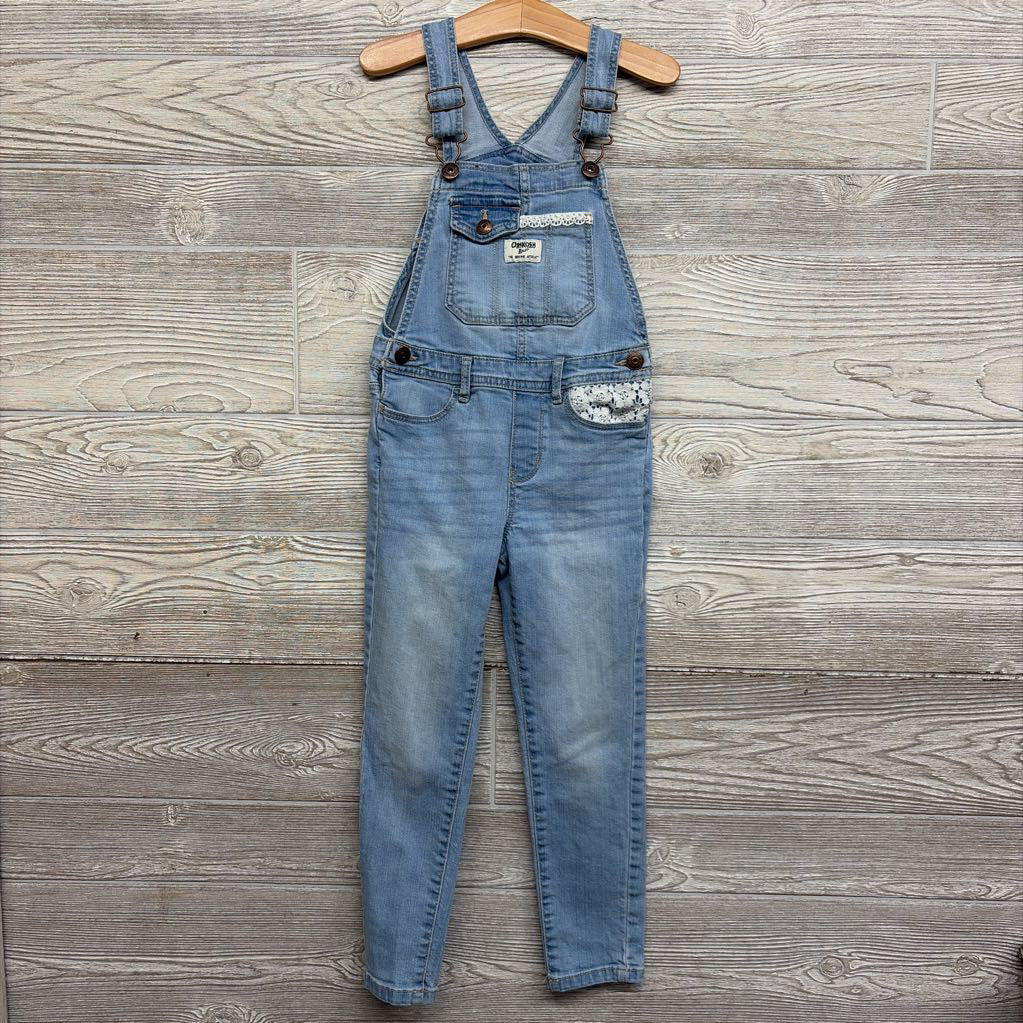 Denim Overalls Macrame Pockets 6-6X