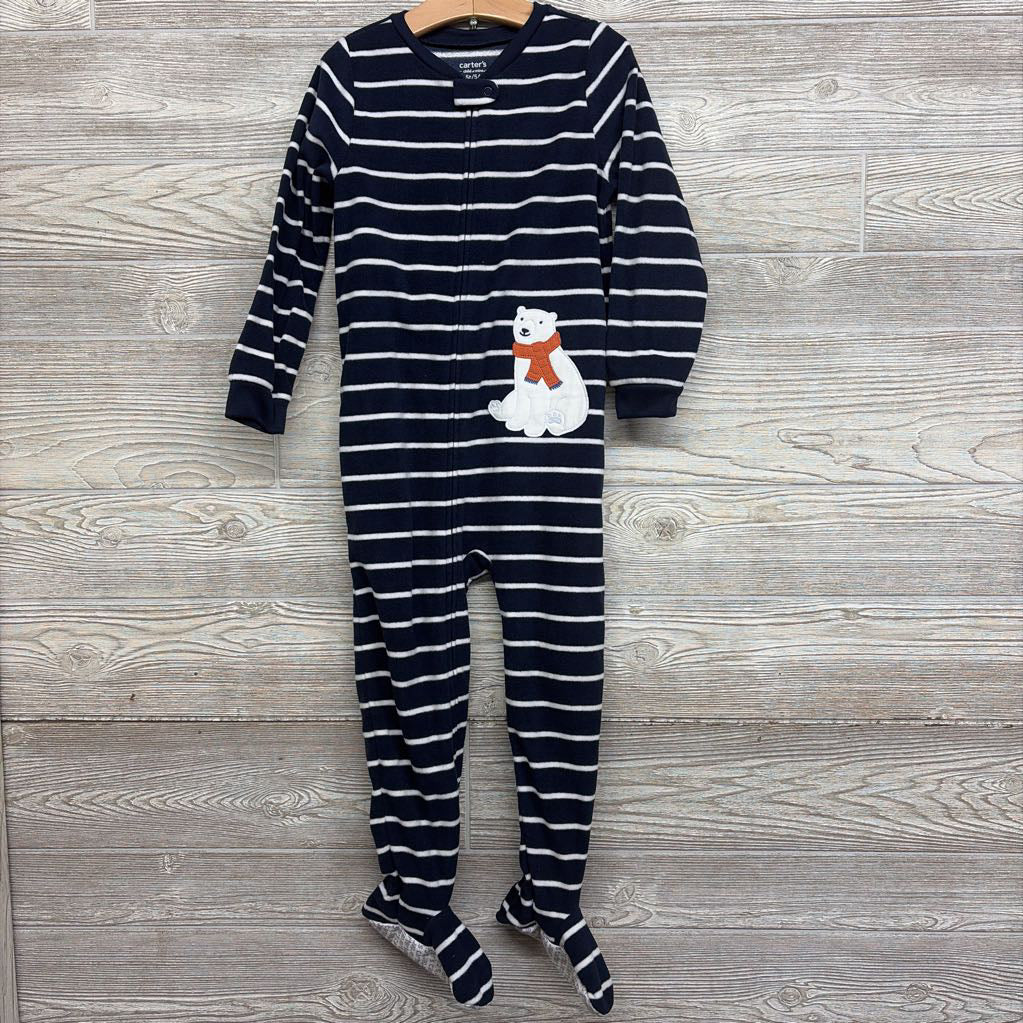Blanket Sleeper Stripes Polar Bear 5T