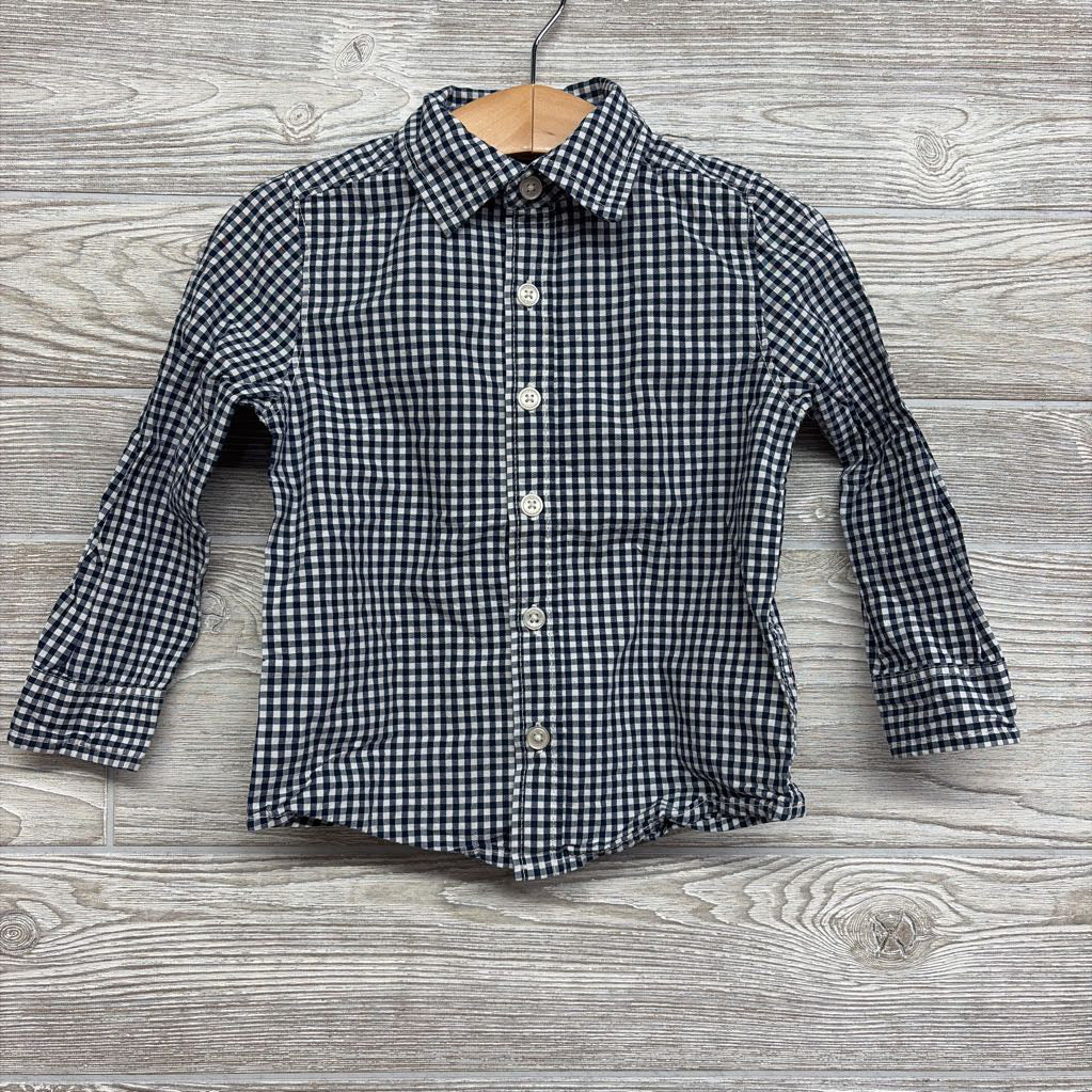 LS Gingham Button Up Shirt 2T