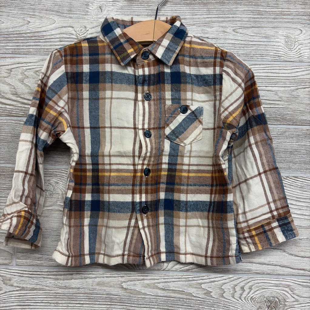 LS Plaid Button Up Shirt 2T