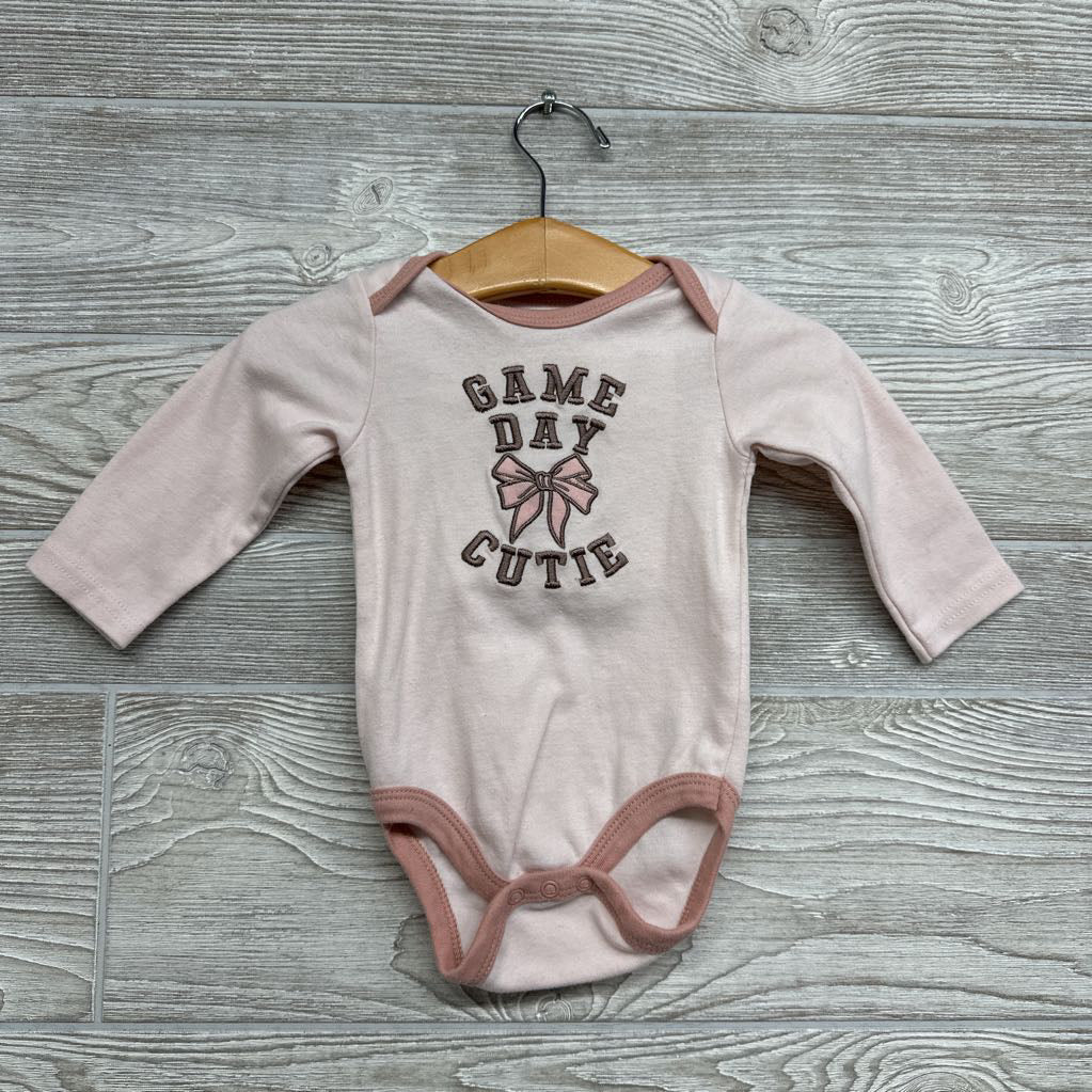 3 Pk LS Bodysuit Game Day Cutie 3-6M