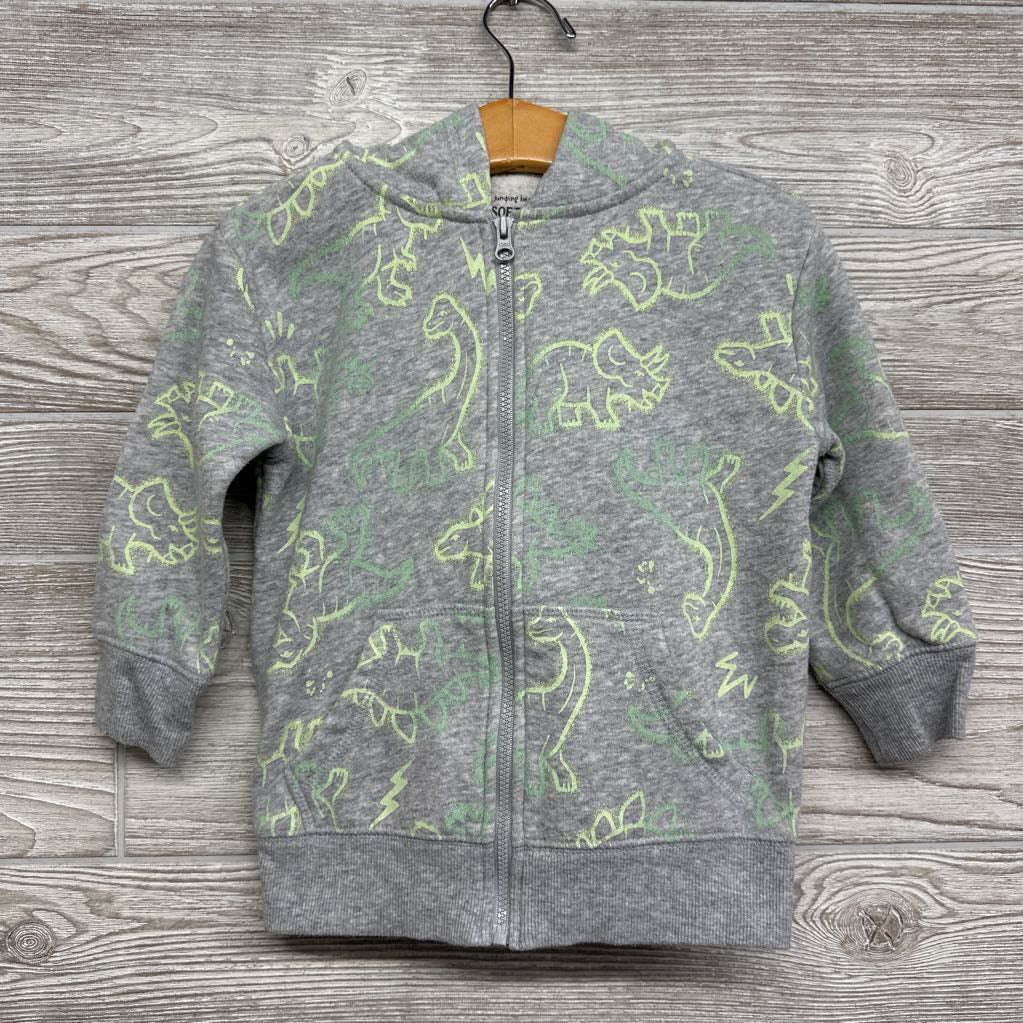 Full Zip Hoodie Dinosaurs 2t