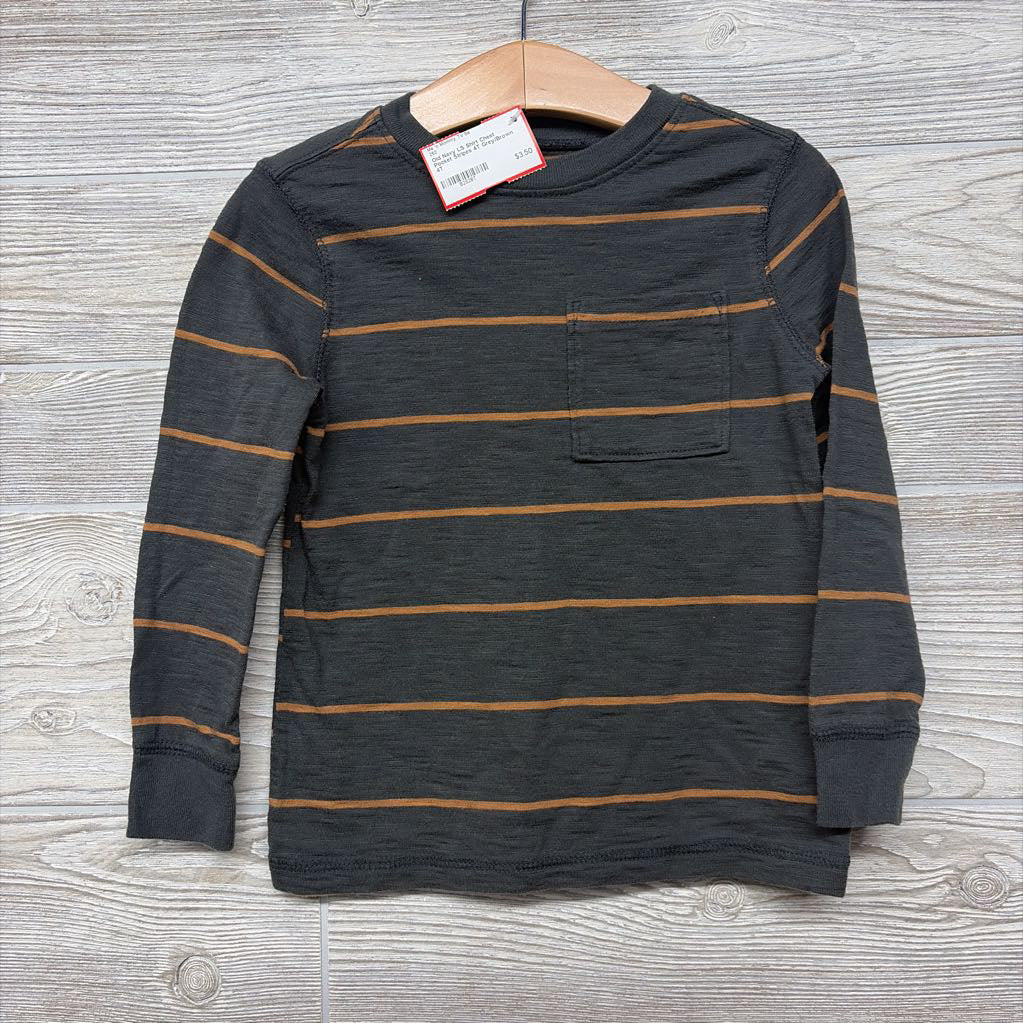 LS Shirt Chest Pocket Stripes 4T