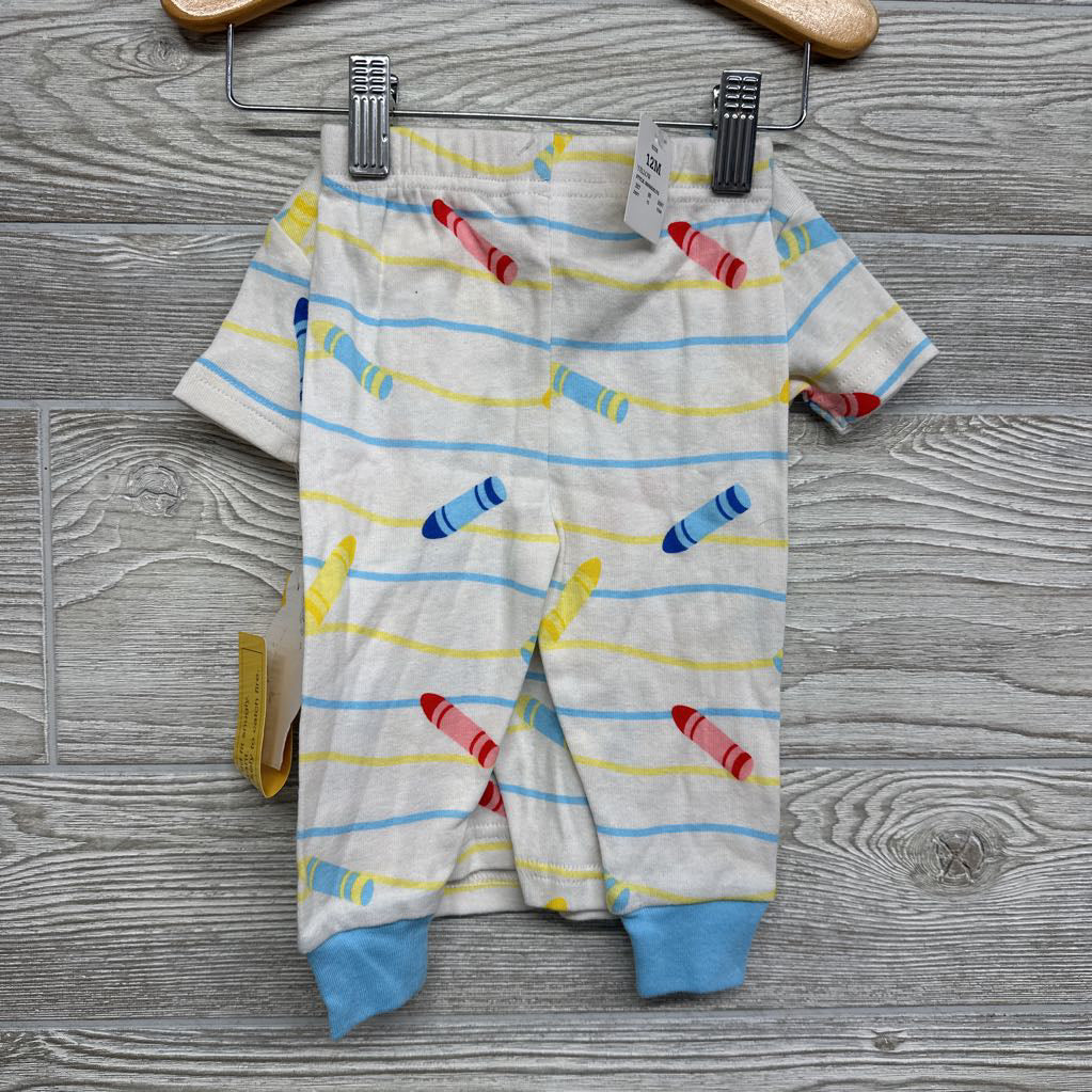 NEW 2 Pc Pj Charaters & Stripes12M