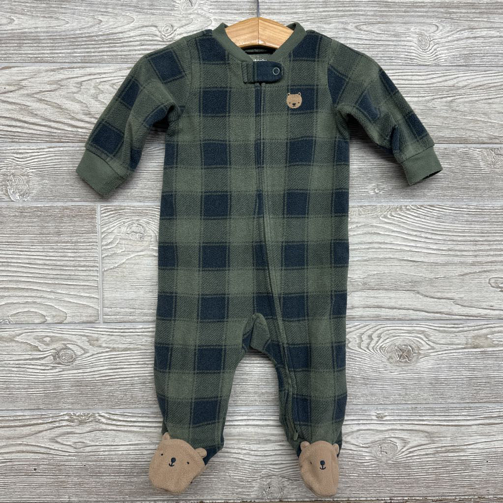 Blanket Sleeper Plaid Bear 6M