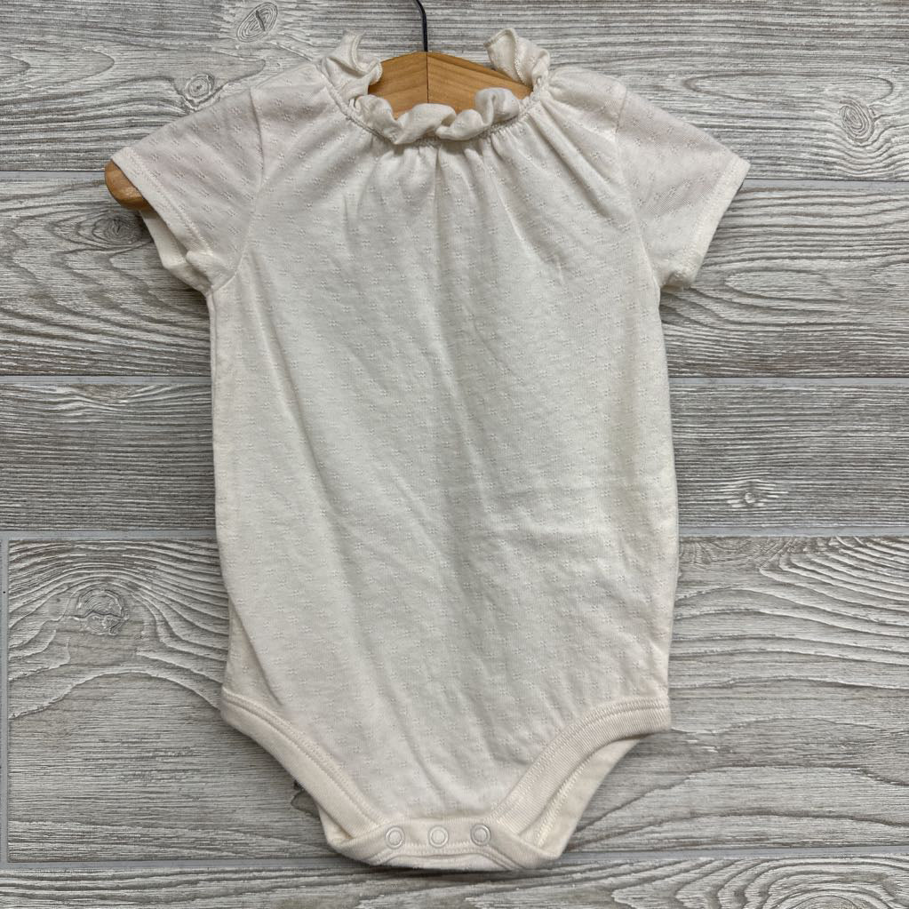 Pointelle Bodysuit Ruffle Neck 6-9M