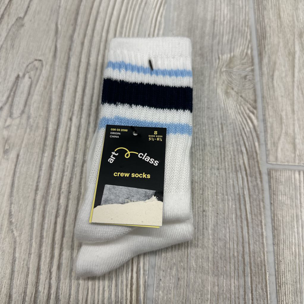 NEW 2 Pair Crew Socks 5.5-8.5c