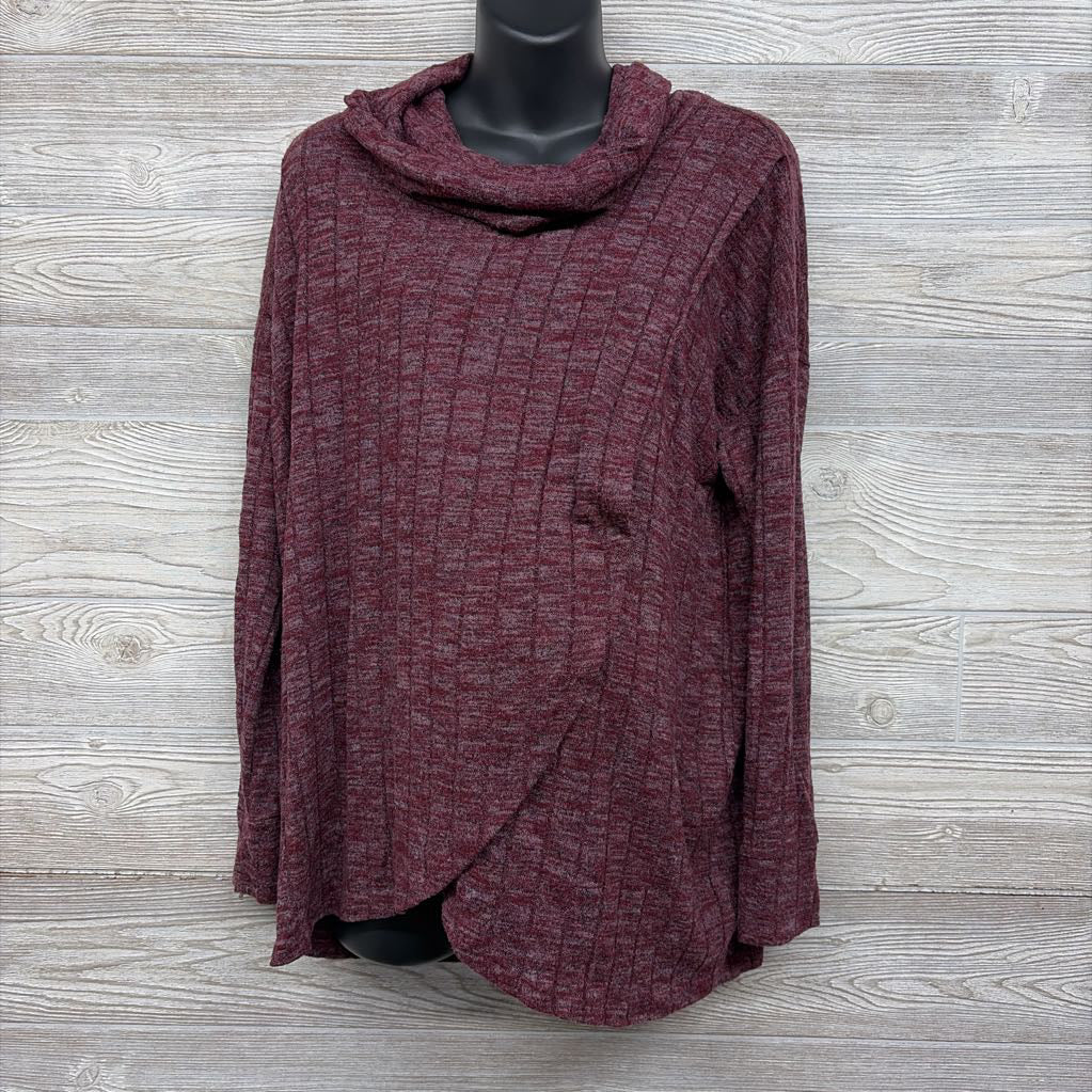 Cowl Neck Hacci Nursing Sweater XL