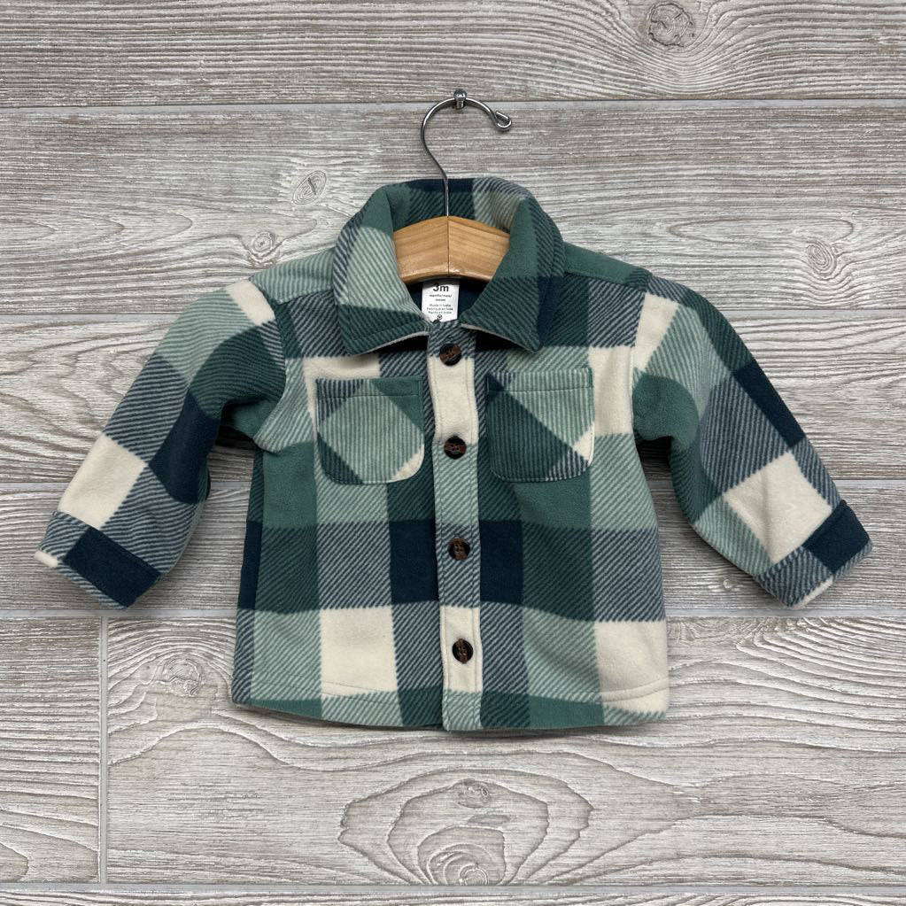 Plaid Fleece Button Up Shirt 3M