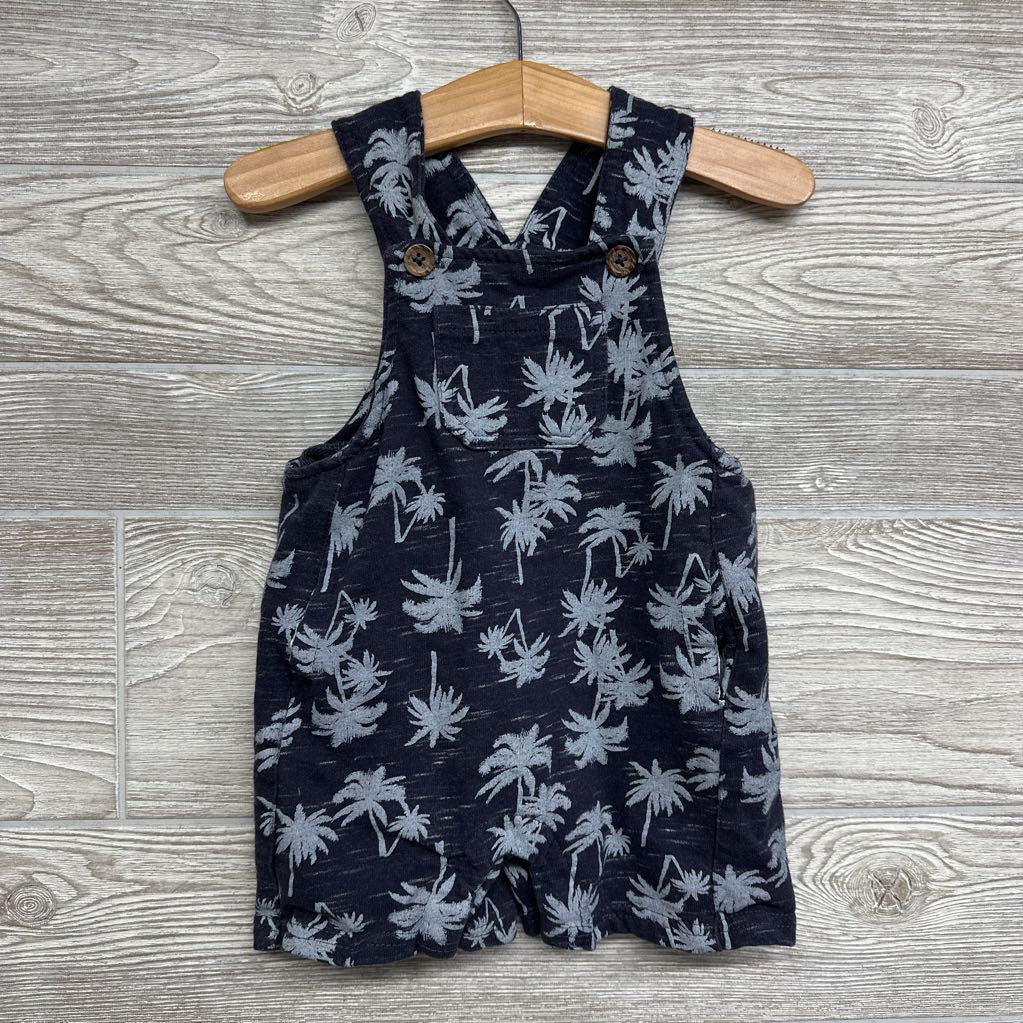 French Terry Shortalls Palm Trees 24M