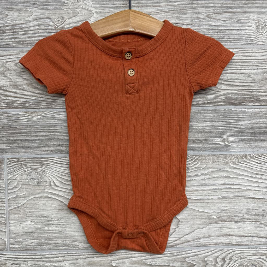 Ribbed Henley Bodysuit 3-6M