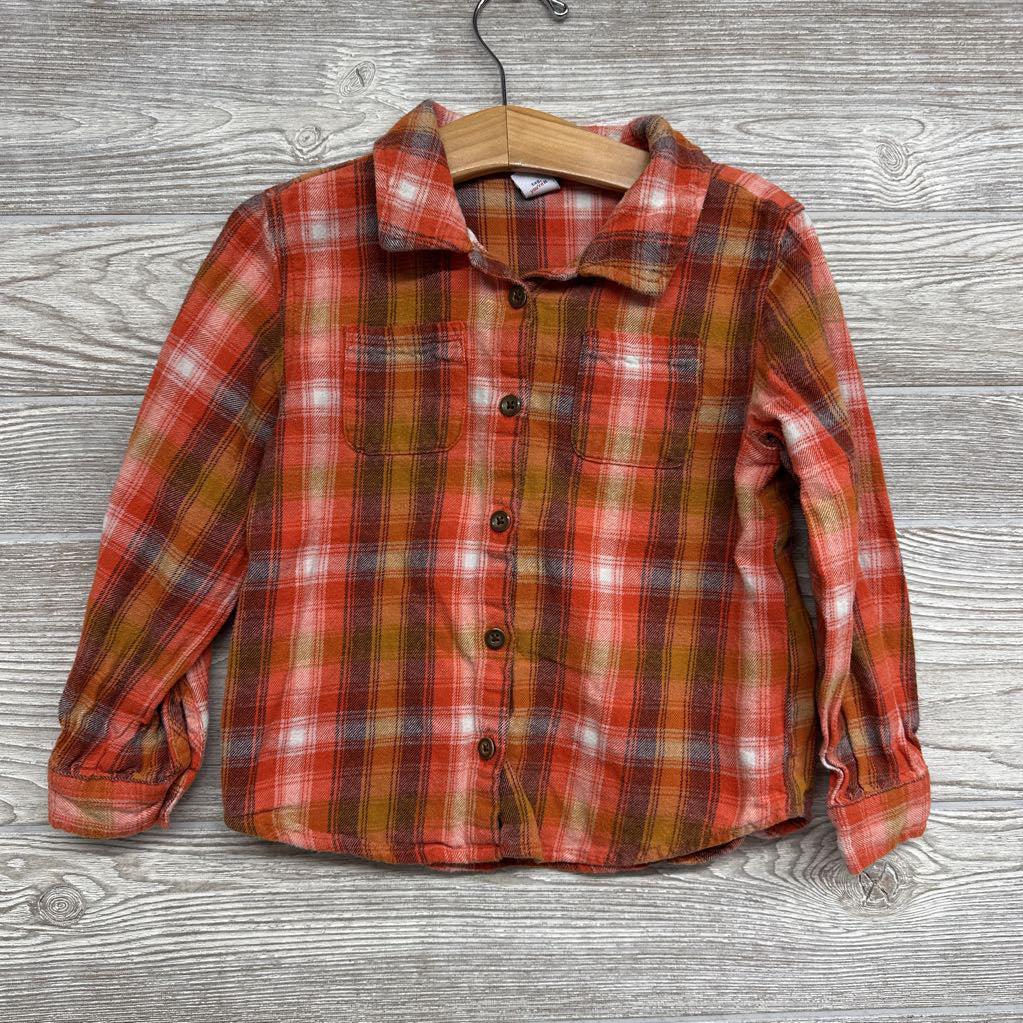 LS Plaid Button Up Flannel Shirt 5T