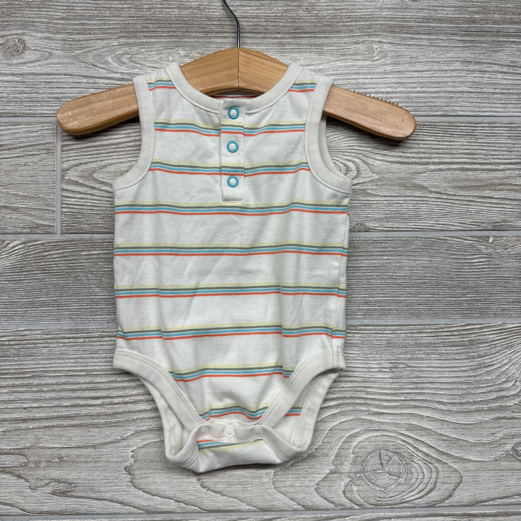 Tank Henley Bodysuit Stripes 0-3M