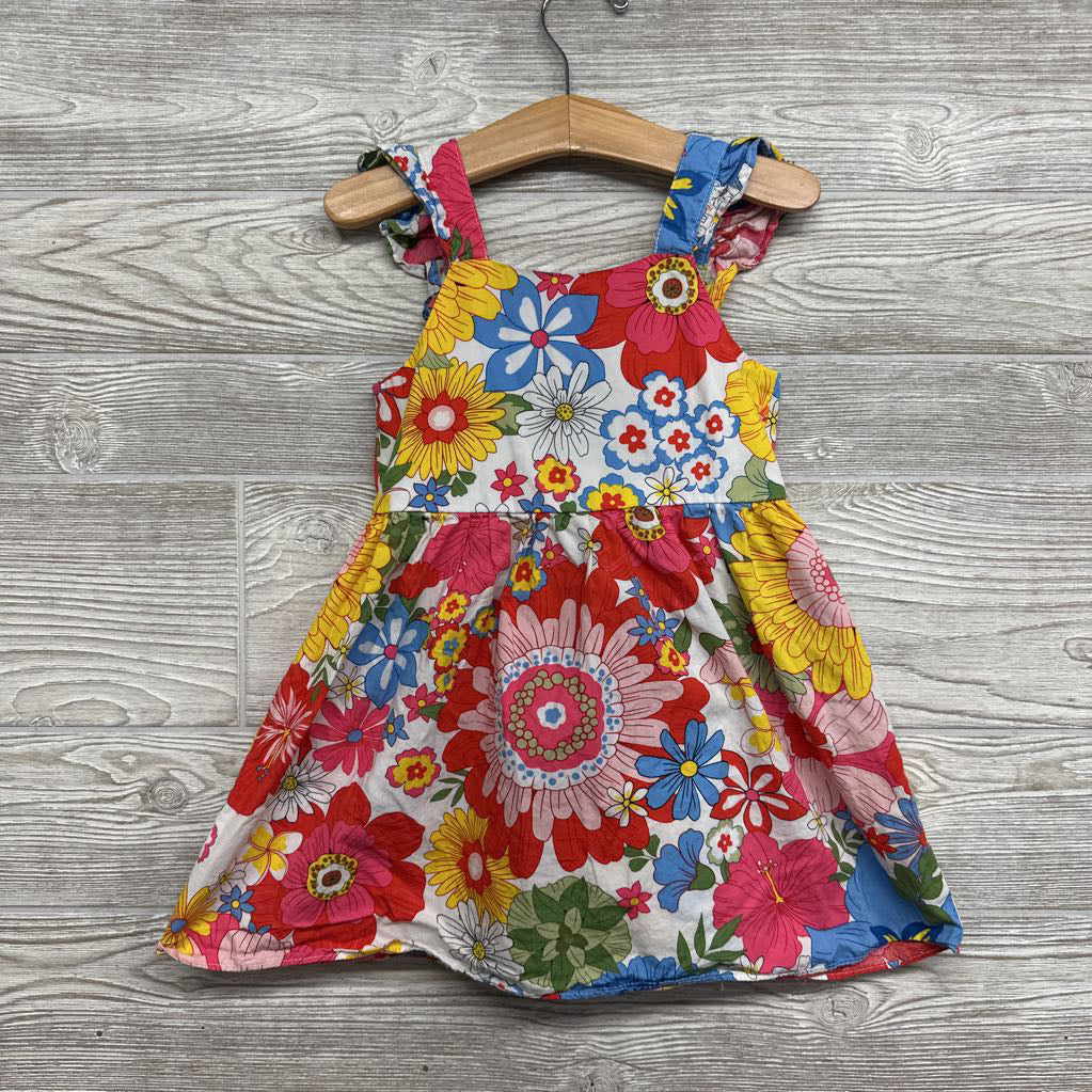 Flutter Stress Tank Dress Flowers 4T