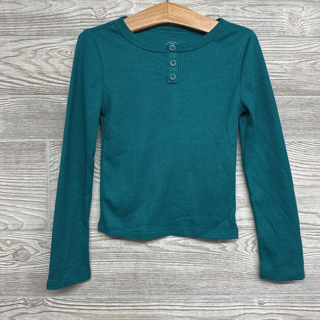 Waffle Knit Henley Shirt 4