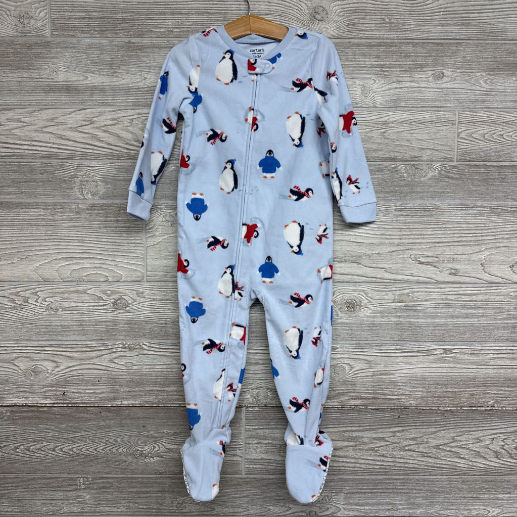 Nw/oT Fleece Sleeper Penguins 3t