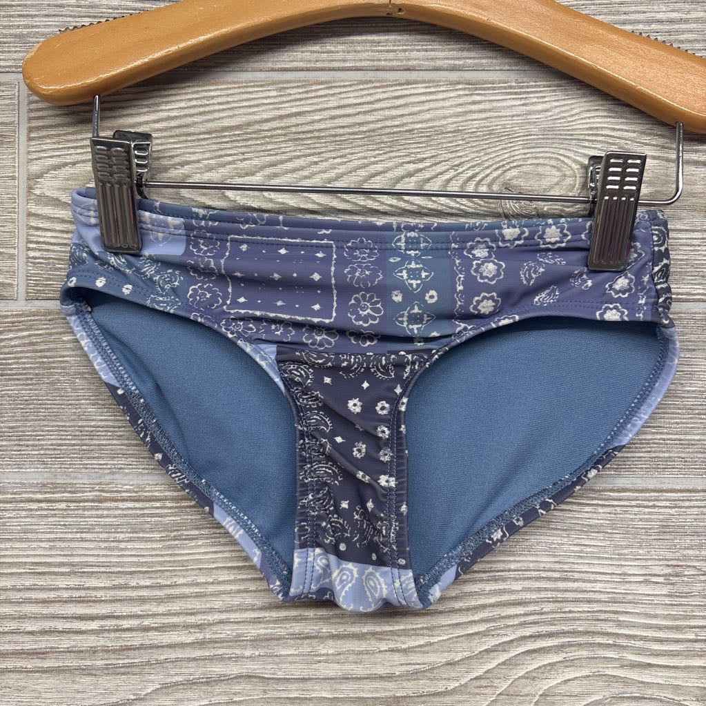2 Pc One Shoulder Swimsuit Paisley Patch Work 4-52