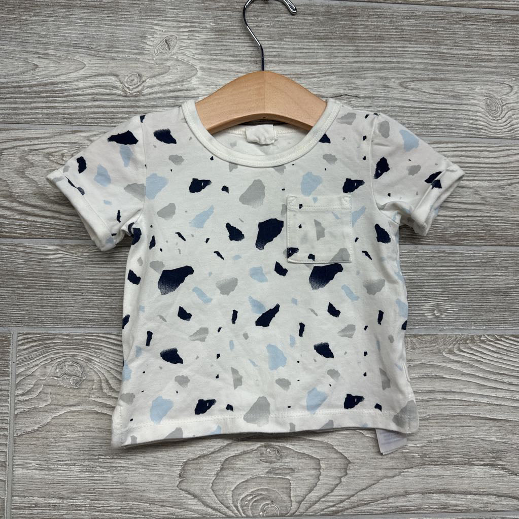 Organic Shirt Chest Pocket Stone Print 6M