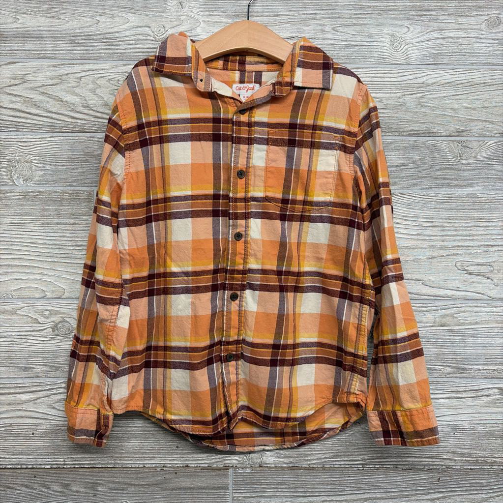 Flannel Button Up Shirt Plaid 8