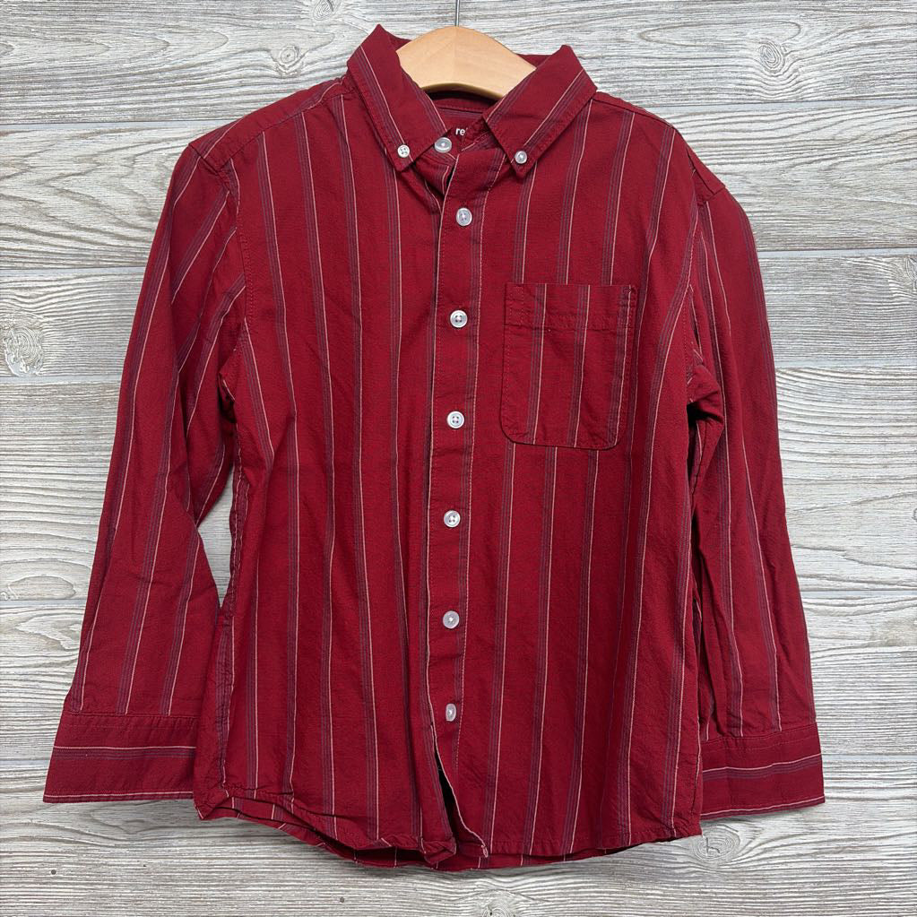Relaxed Button Up Dress Shirt Stripes 8