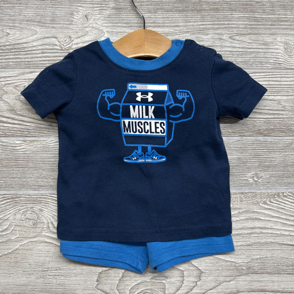 Shirt & Shorts Milk Muslces 3-6M