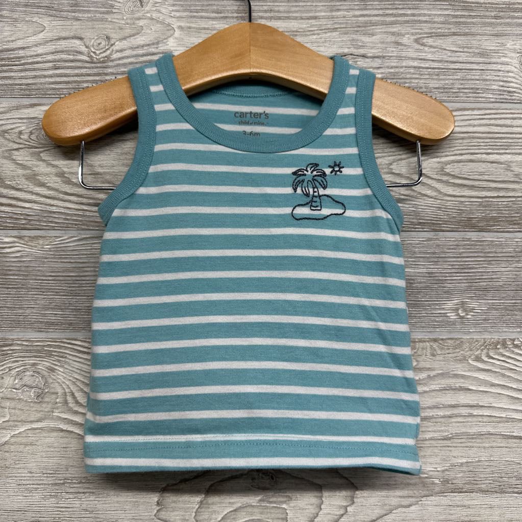 Tank Top Palm Tree & Shorts 3-6M