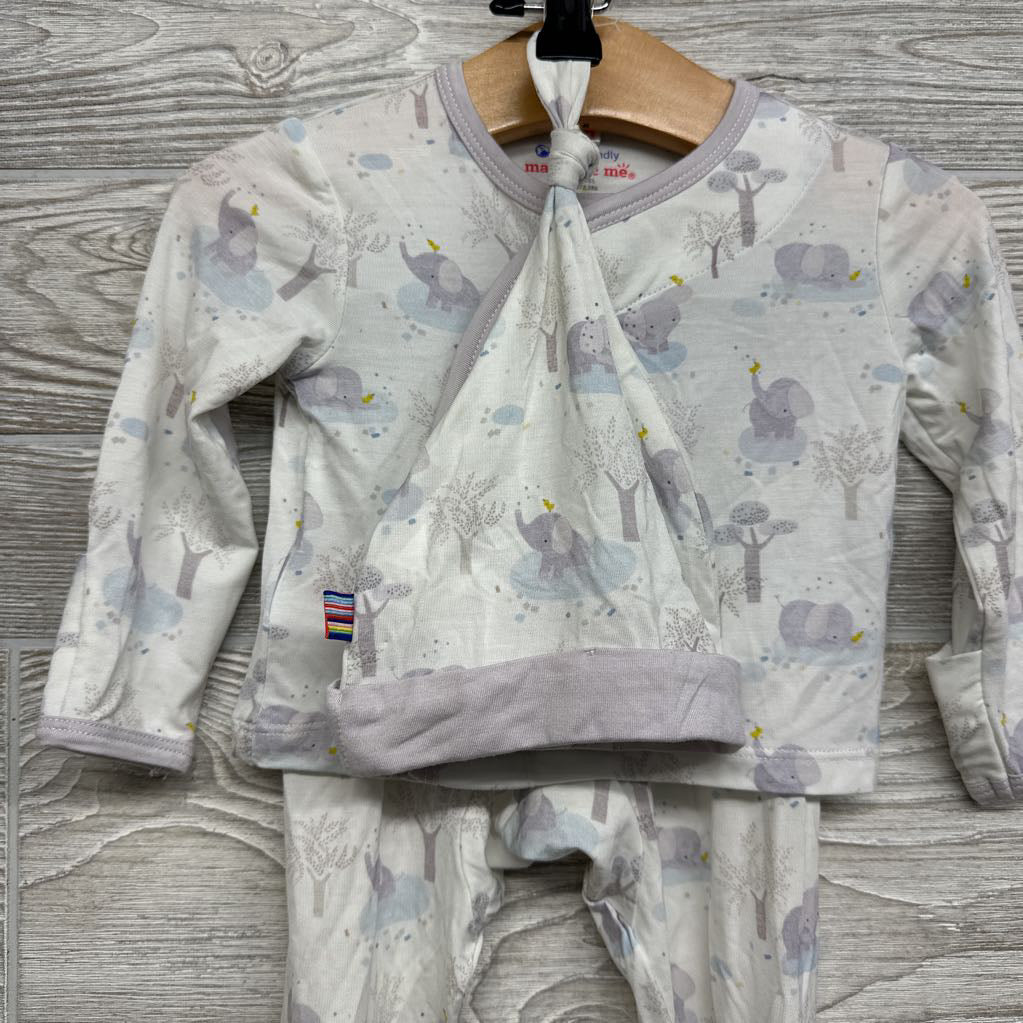 Bamboo Shirt, Pants & Hat Elephants 0-3M
