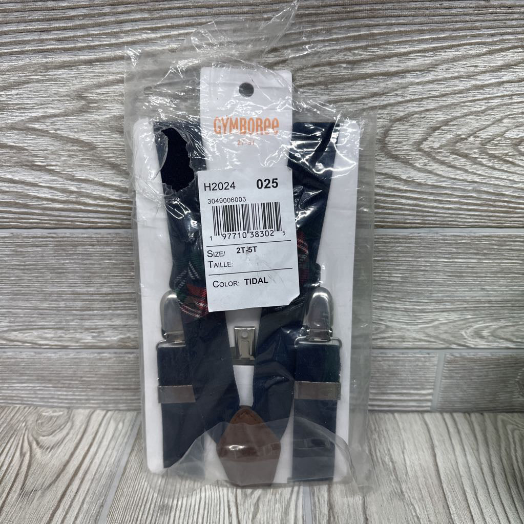 NEW Suspenders & Bowtie 2-5t