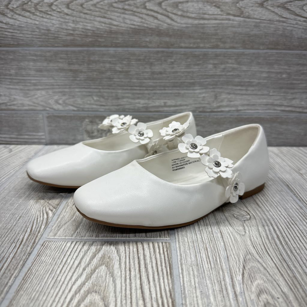 Melody Flat Mary Jane Shoes Flower Strap 13c