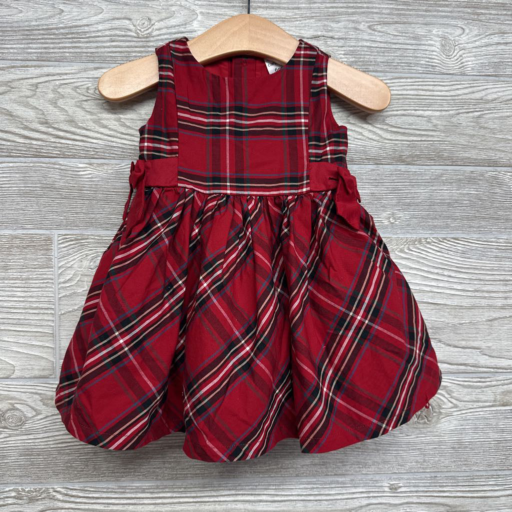 Tank Plaid Dress Flowers 6M